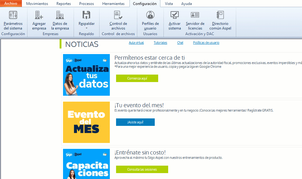 Configuración de Base de Datos Portal de Clientes Siigo Aspel